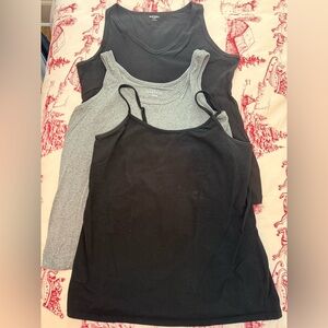 Three Black and Gray Tank Tops, 2X